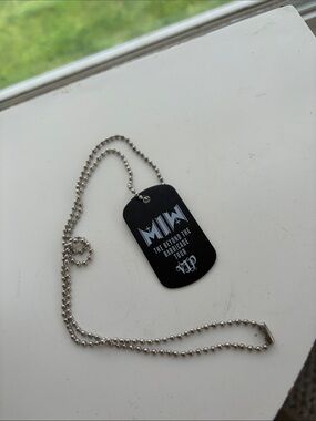 MIW Motionless in White VIP Beyond the Barricade Tour Dog Tag Necklace